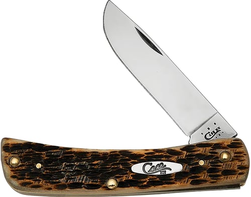 CASE 00245 AMBER BONE PEACH SEED JIG SOD BUSTER JR