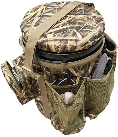 Mojo Outdoors HW2553 Dove Game Bucket Swivel Seat, Mossy Oak SGB Camo, Carry Strap | 816740004884