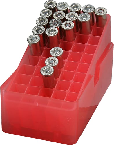 MTM Case-Gard E503841 Slip-Top Ammo Box E-50 38-357 Clear Red 50rds | 026057102412