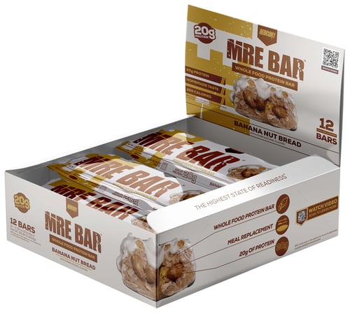 Redcon1 RC1MREBBNB12 MRE Protein Bar Banana Nut Bread 12 Pack | 810044571158