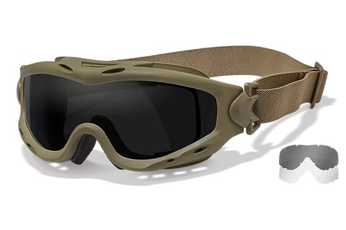 Wiley X SP29T Spear Goggles Smoke Gray Lens Polycarbonate Tan Frame | 712316060462