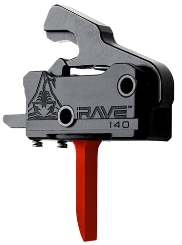 RISE TRIGGER RAVE 140 FLAT SST RED 3.5LB AR-15 W/ WALK PINS