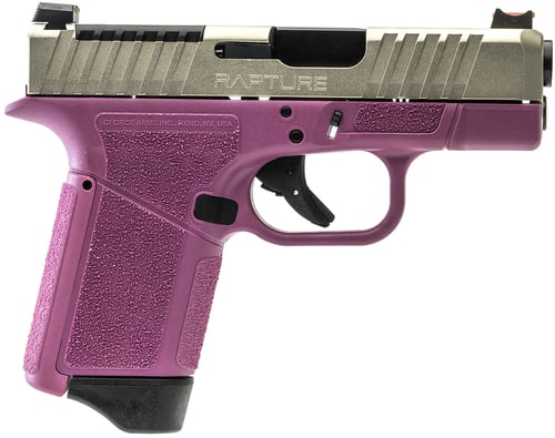 Gforce Arms GF932512PIN Rapture  SubCompact Frame 9mm Luger 121 3.25 Inch Black Steel Barrel, Nickel Steel Optic Cut/Serrated Slide, Pink Cerakote Polymer Frame, Shield RMSc/RMR Footprint | 9x19mm NATO | 643477868591