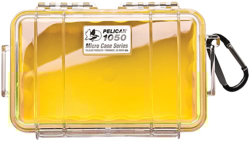 Pelican 1050027100 Micro Case  Yellow/Clear Polycarbonate 7.99 Inch Long | 019428082802