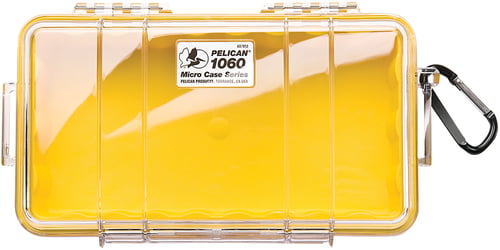 Pelican 1060027100 Micro Case  Yellow/Clear Polycarbonate 9.88 Inch Long | 019428084103