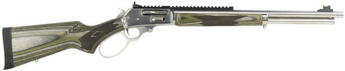 Marlin 70921 1895  4570 Gov 61 19.30 Inch Stainless Threaded Barrel, Stainless Steel Receiver w/Picatinny Rail, Fixed Green Fixed Laminate Stock | 736676709212