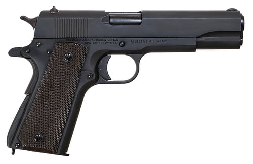 Standard Mfg  1911 Government Full Size Frame 45 ACP 71 5 Inch Black Steel Barrel, Black Parkerized Steel Serrated Slide, Black Parkerized Steel Frame w/Beavertail, Textured Grip | 810115912798