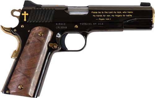 Cnc Firearms CNCCRUS1911 Kimber 1911 Crusader Limited Edition 45 ACP 71 5 Inch Diamond Like Coating w/24kt Gold Inlay Frame, Walnut Grip | 198715991390