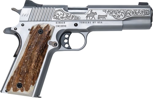 Cnc Firearms CNCCATTLEMAN Kimber 1911 Cattleman 45 ACP 71 5 Inch Stainless Steel Barrel, Stainless Scenic Cattleman Engraved Slide, Stainless Frame, Stag Grip | 198715491456