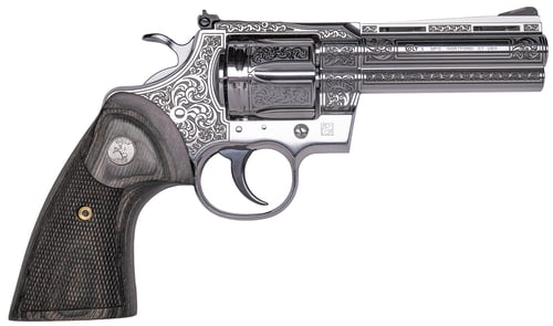 Cnc Firearms CNCPYNRES4 Colt Python Renaissance 357 Mag 6 Shot 4.25 Inch Stainless Engraved Barrel, Cylinder  Frame, Walnut Grip | 199284945838