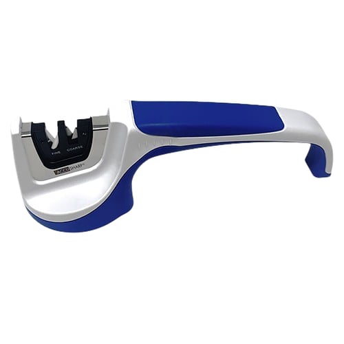 AccuSharp 036C Knife Sharpener Pull Through Blue/White Hand Held Diamond Tungsten Carbide Sharpener Ergonomic Handle | 015896000362