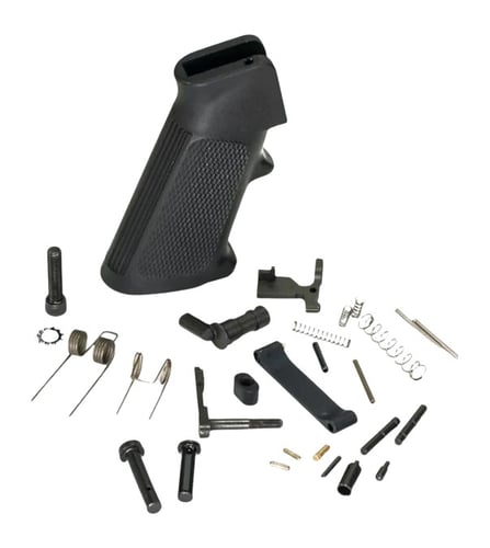 White Label Armory WLA-LOW-1014-01  Lower Parts Kit For AR Platform Curved Trigger Black | 810155160685