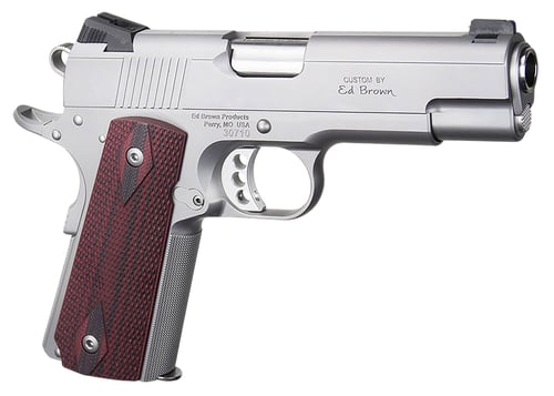 Ed Brown EC18SS45 1911 Executive Commander 45 ACP 4.25 Inch Stainless Steel Barrel, Serrated Slide  Frame, Right Hand | 800732701257