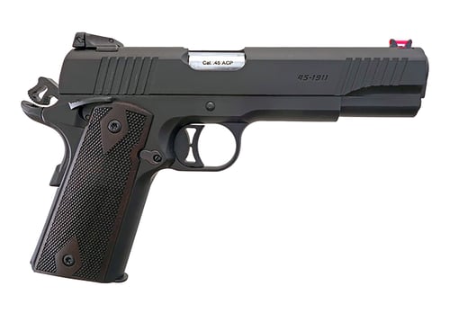 T R Imports 191145BLACK 1911 45 ACP 71 Overall Black, Black Polymer Grip | 812052026033