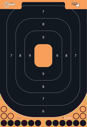 Allen Adhesive Splash Handgun Training Target 12x18 Orange and Black 5/ct | 026509062530