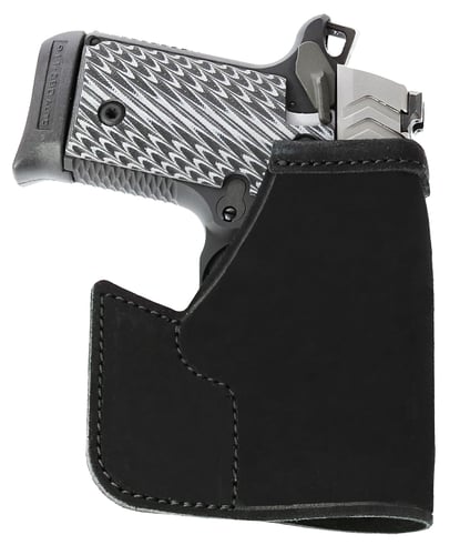 Galco PRO800B Pocket Protector  Pocket Black Leather Pocket Fits Glock 43 Fits Glock 43X Fits Springfield Hellcat Right Hand