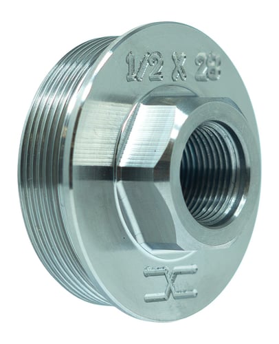 FAXON 1/2X28 DIRECT THREAD TO HUB ADAPTER TITANIUM