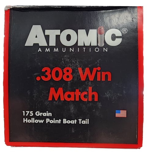 ATOMIC 00428 308         175 BTHP            50/10 | 7.62x51mm NATO | 858767004287