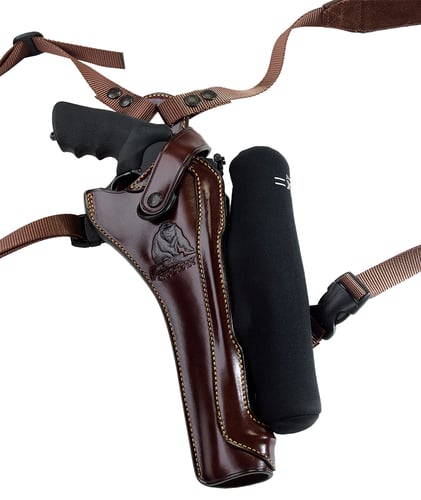 Galco KH172H Kodiak Hunter Chest Holster Havana Brown Leather Shoulder/Torso Strap Fits S&W X Frame 8.375