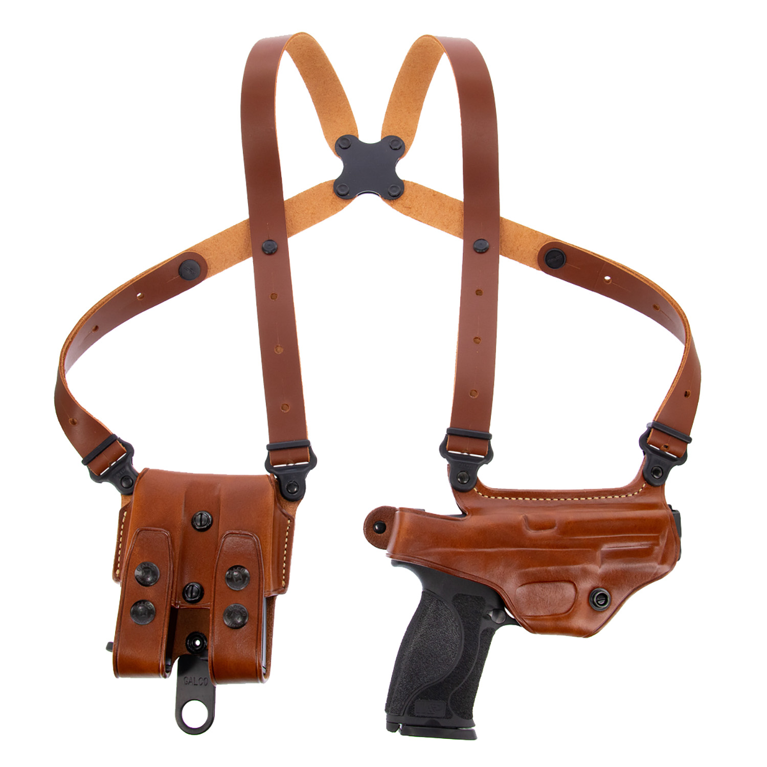 GALCO MIAMI SHOULDER SYSTEM RH LEATHER S&W M&P 9/40 TAN<