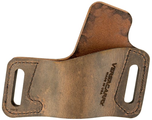 Versacarry WBOWB23 Protector S1 OWB Distressed Brown Leather Belt Slide Fits Large Semi-Auto Right Hand