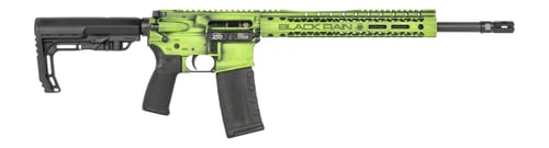 Black Rain Ordnance FUSION300BLKZGB Fission  300 Blackout 301 16 Inch Black Nitride Threaded Barrel, Zombie Green Battleworn Aluminum Receiver w/Picatinny Rail, MLOK Handguard, MFT Minimalist Black Poly | .300 BLK | 680490950353
