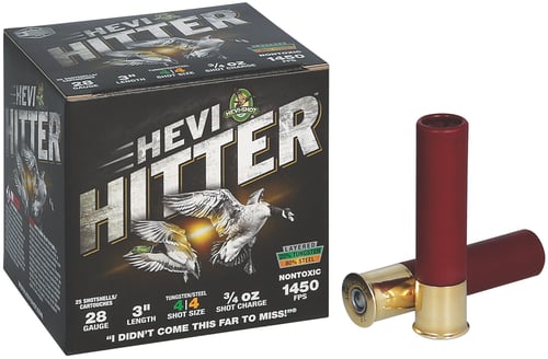 HEVIShot HEVIHitter Tungsten/Steel Shotshells 28ga 3 3/4oz 1450 fps 4 25/ct | 604544702484