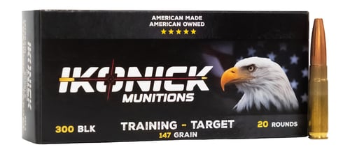 IKONICK USA 300 BLACKOUT 147GR FMJBT 20RD 25BX/CS | 850007476144