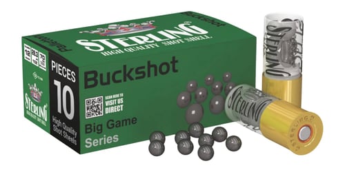 STERLING BIG GAME 12GA 2.75 Inch 00 BUCK 9 PELLETS 10RD 20BX/CS | 12GA | 8698779949730