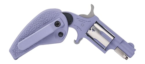 North American Arms 22LROCHG Orchid 22 LR 5rd Shot 1.13 Inch Crushed Orchid Cerakote Stainless Steel Barrel  Frame, Stainless Cylinder, Folding Holster Grip, Safety Notch, Exposed Hammer | 744253004100