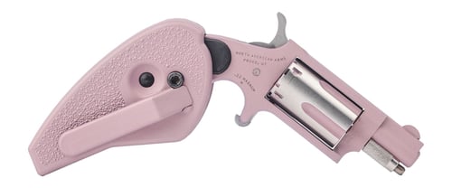 North American Arms 22MSRCHG Rose 22 LR 5rd Shot 1.13 Inch Pink Champagne Cerakote Stainless Steel Barrel  Frame, Stainless Cylinder, Folding Holster Grip, Safety Notch, Exposed Hammer | 744253004094