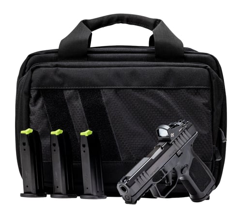 Rost Martin RM1CBLKOSP15SPL RM1C Bundle Compact Frame 9mm Luger 151 4 Inch Black Match Grade Barrel, Black Nitrocarburized Steel Serrated w/3 MOA Optic Slide, Black Polymer Frame w/Picatinny Rail, Interc | 9x19mm NATO | 850067485377