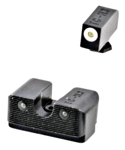 TRUGLO SIGHT SET FOR GLOCK HI TRITIUM PRO WHITE W/ U-NOTCH