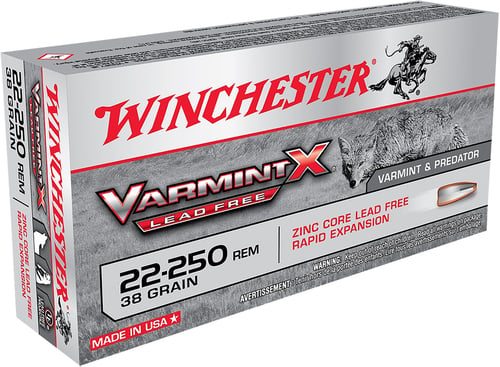 Winchester X22250PLF Varmint X Lead Free 22-250 Remington 38gr. Lead