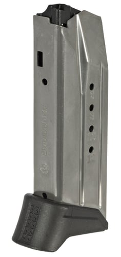 Ruger 90618 American Pistol  12rd Magazine Fits Ruger American Pistol Compact 9mm Luger Nickel, Flush Floor Plate