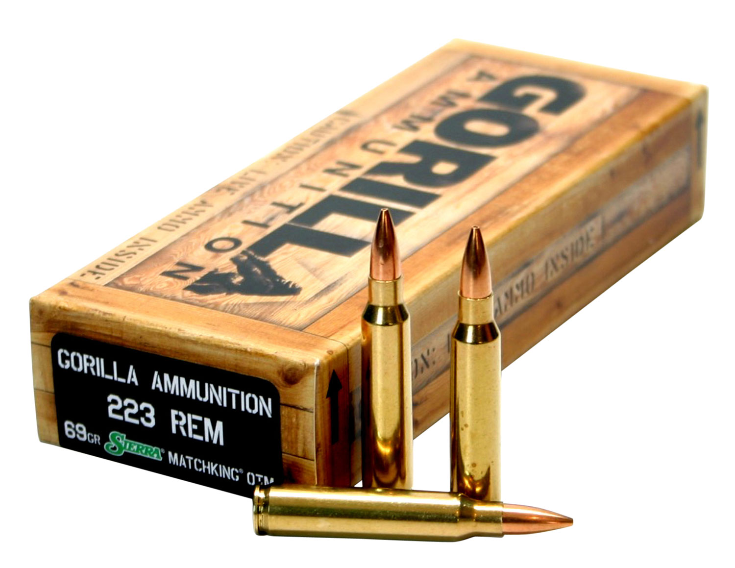 Gorilla Ammo GA22369SMK Gorilla Match Sierra Matchking 223 Rem 69 gr Sierra MatchKing 20 Per Box/ 10 Cs