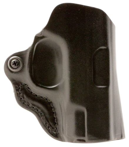 DeSantis Gunhide 019BA8BZ0 Mini Scabbard  OWB Black Leather Compatible w/Glock 43, Belt Slide Mount, Right Hand