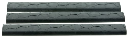 Hexmag HXLRC3PKBLK Rail Covers Low Profile Picatinny Rail 18 Slot Black Polymer 3 Pack