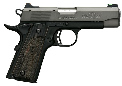 Browning 051849490 1911-22 Black Label Compact Single 22 Long Rifle (LR) 3.625