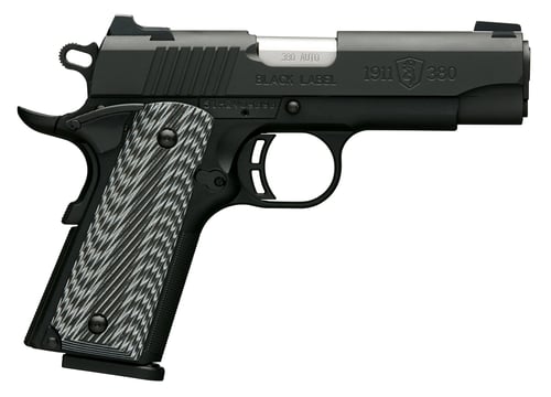 Browning 051908492 1911-380 Black Label Pro Compact Single 380 Automatic Colt Pistol (ACP) 3.625