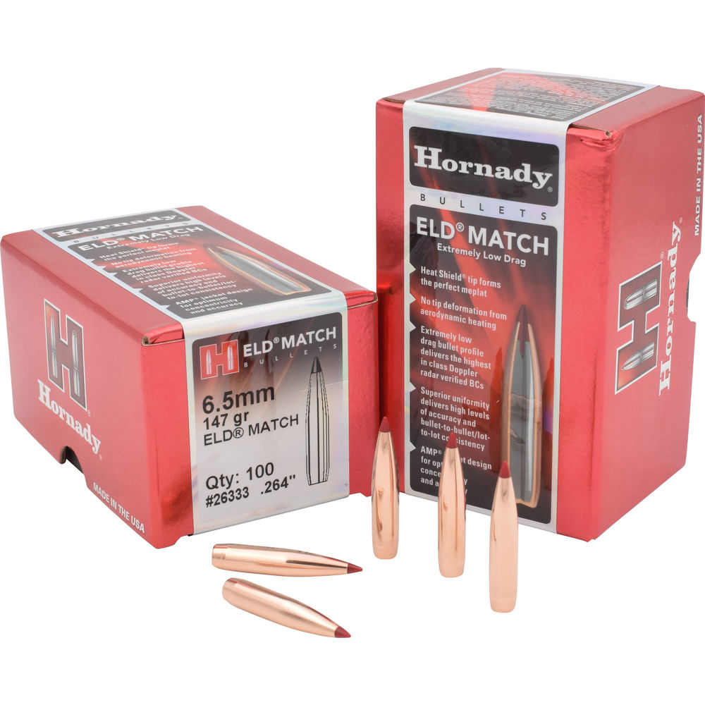 HRNDY ELD-M 6.5MM .264 147GR 100CT