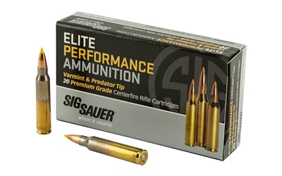 SIG 223 REM 40GR VARMINT/PREDATOR 20RD 10BX/CS