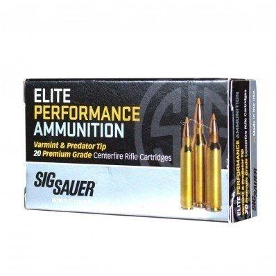 Sig Sauer E225V1-20 Elite Performance Rifle Ammo, Varmint &