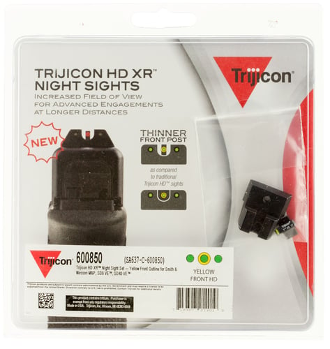 TRIJICON HD XR NIGHT SIGHT YELLOW SW MP SD9 V