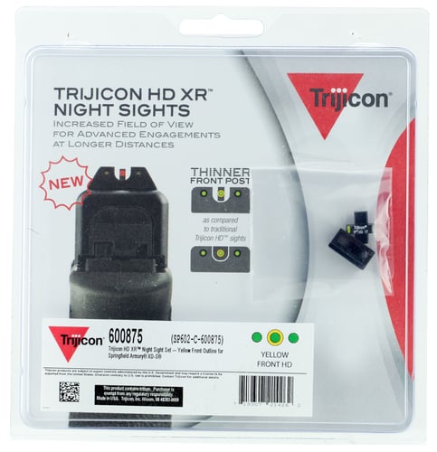 Trijicon SP602-C-600875 HD XR Night Sight Set Yellow Front Outline for