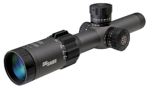 Sig Sauer Electro-Optics SOT61012 Tango6 1-6x 24mm Obj 92-17 ft @ 100 yds FOV 30mm Tube Graphite Gray Illuminated Horseshoe Dot 300 Blk