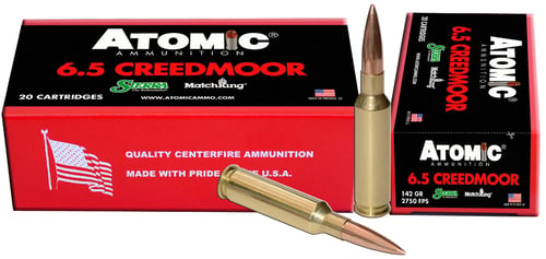 Atomic Ammunition 00404 Rifle Match 6.5 Creedmoor 142 gr Hollow Point Match 20 Per Box/ 10 Case