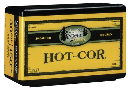 Speer 2011 Hot-Cor  30 Cal .308 150 gr Soft Point Flat Nose 100 Per Box/ 5 Case