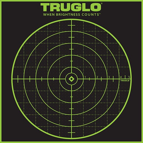 TruGlo TG10A12 Tru-See Grid Black/Green Self-Adhesive Heavy Paper Universal Fluorescent Green 12 Pack Includes Pasters