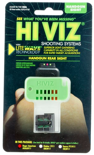 HIVIZ LITEWAVE REAR SIGHT FOR ALL RUGER AMERICAN PISTOLS!